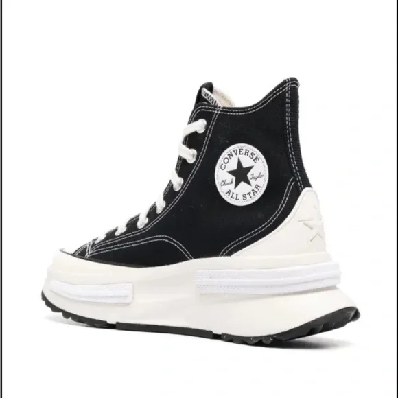 Converse Women's Black and White Platform Sneakers - Picture 1 of 5